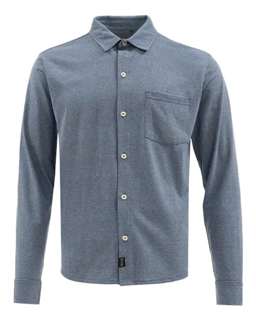 Men's Eco Button Down Shirt - Blue Rainbow