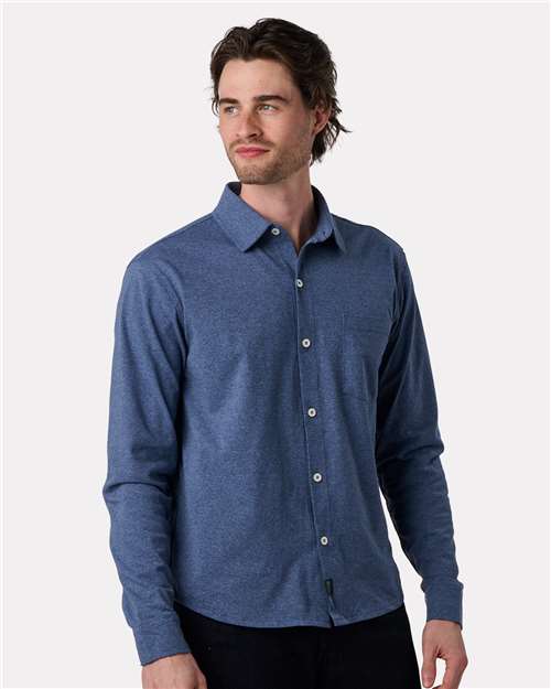 Men's Eco Button Down Shirt - Cobalt