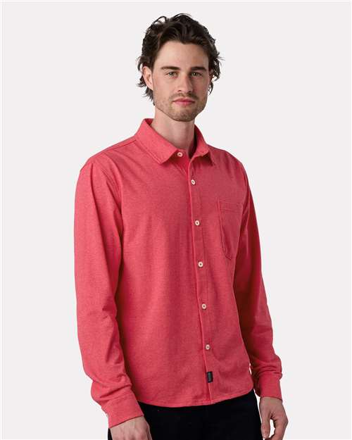 Men's Eco Button Down Shirt - Ruby