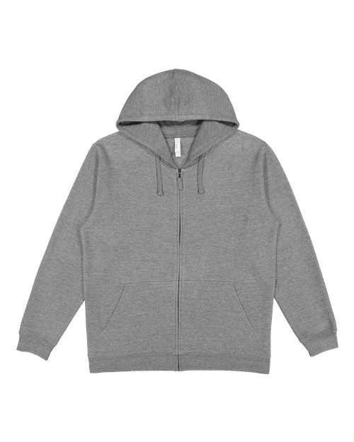 Unisex Full-Zip Fleece Hoodie Sweatshirt - Granite Heather