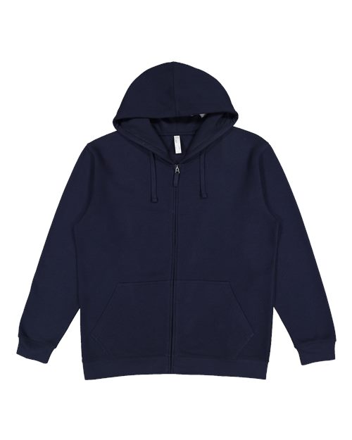 Unisex Full-Zip Fleece Hoodie Sweatshirt - Navy