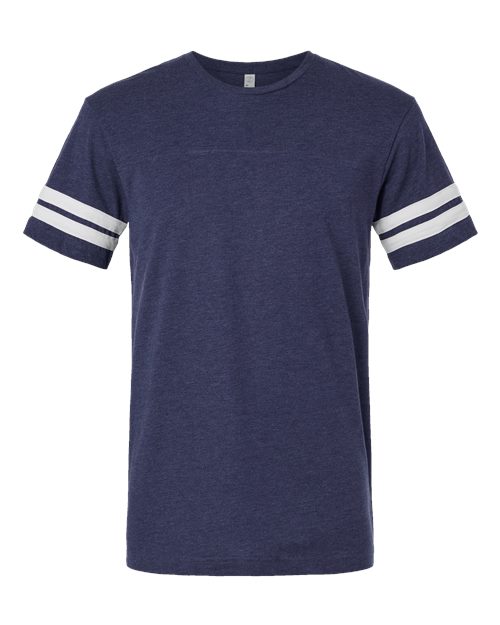 Men's Football Fine Jersey Tee - Vintage True Navy/ Blended White