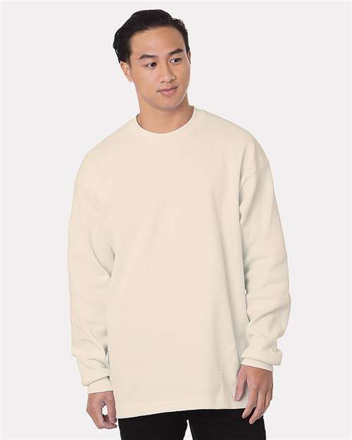 Men's USA-Made Heavyweight Waffle Knit Thermal - Cream