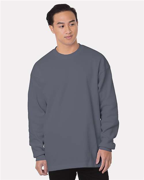 Men's USA-Made Heavyweight Waffle Knit Thermal - Dark Grey