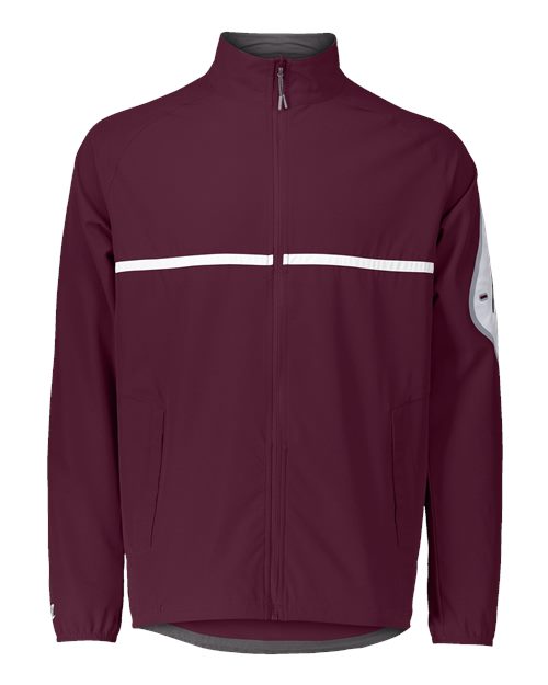 Unisex Weld Jacket - Maroon/ White