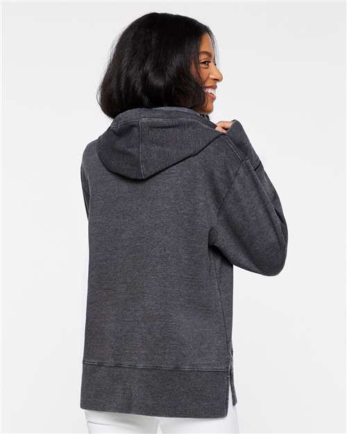 Women's Vintage Wash Hoodie Sweatshirt - Washed Black