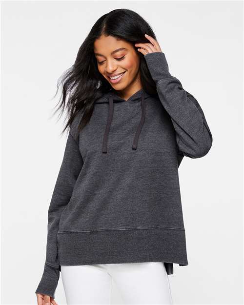 Women's Vintage Wash Hoodie Sweatshirt - Washed Black
