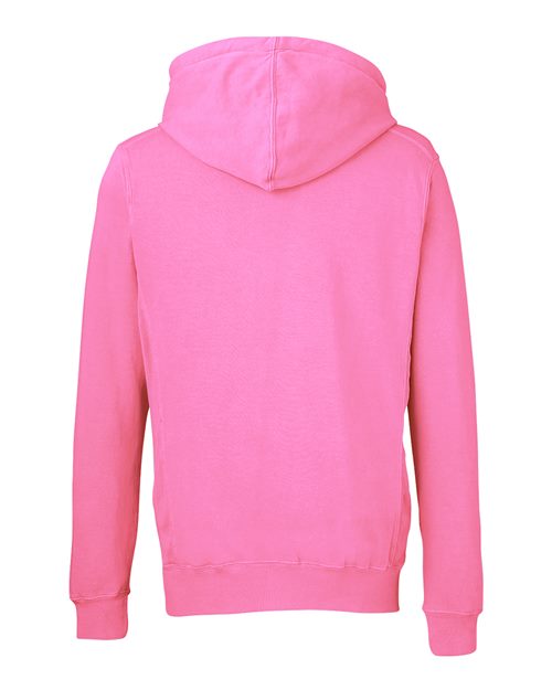 Unisex Pigment-Dyed Fleece Hooded Sweatshirt - Paradise Pink