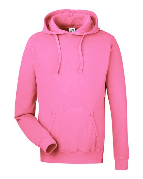 Unisex Pigment-Dyed Fleece Hooded Sweatshirt - Paradise Pink