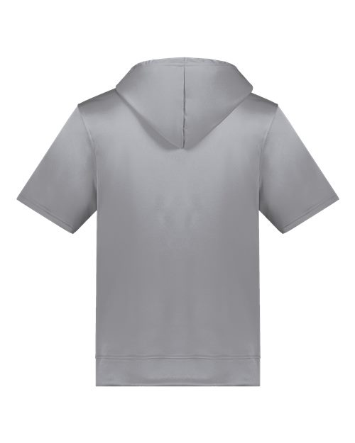 Unisex Fleece Short Sleeve Hooded Pullover - Athletic Grey
