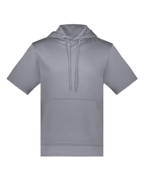 Unisex Fleece Short Sleeve Hooded Pullover - Graphite