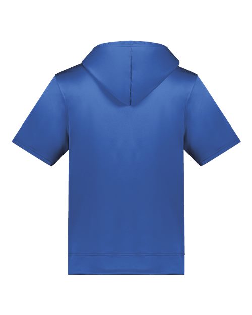 Unisex Fleece Short Sleeve Hooded Pullover - Royal