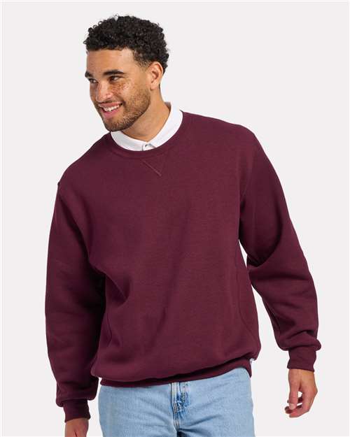 Men's Fleece Crewneck Sweatshirt - Maroon