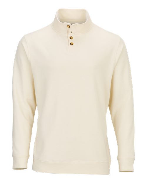 Men's French Terry Button Pullover - Natural