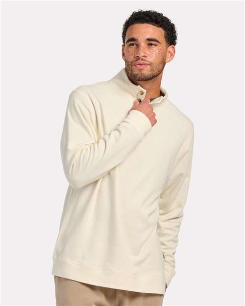 Men's French Terry Button Pullover - Natural