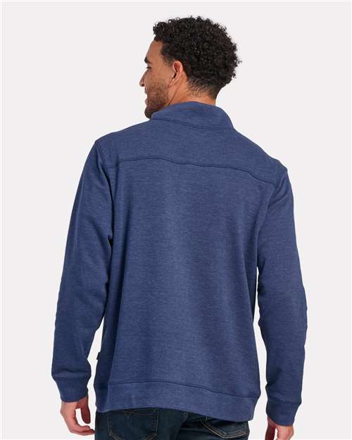 Men's French Terry Button Pullover - Navy Heather