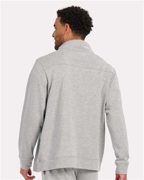 Men's French Terry Button Pullover - Oxford Heather