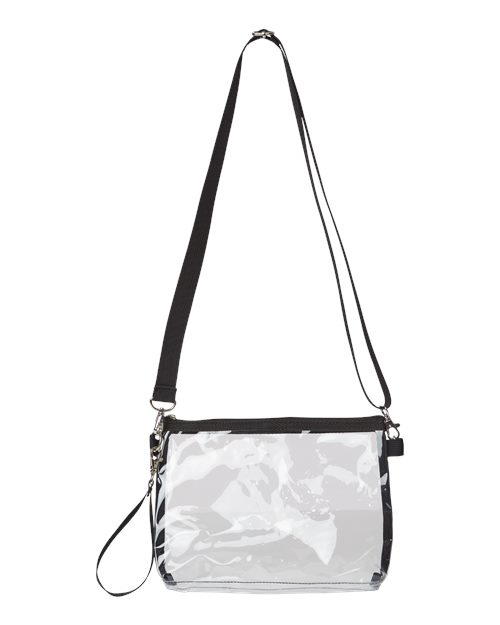 Classic Clear Stadium Purse/Handbag - Black