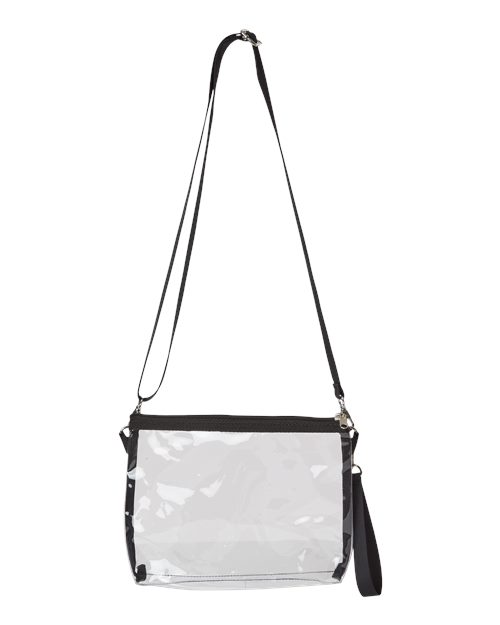 Classic Clear Stadium Purse/Handbag - Black