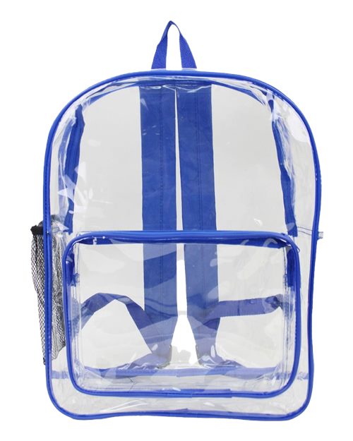 Large 17" Heavy Duty Clear Backpack - Royal