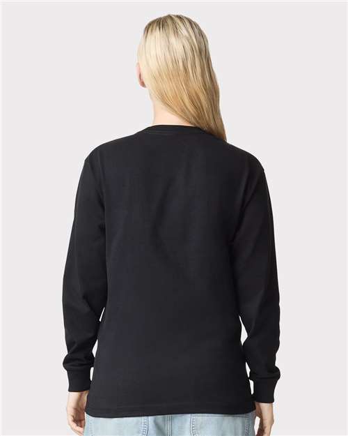 Unisex Super Heavyweight Long Sleeve Pocket Tee - Black