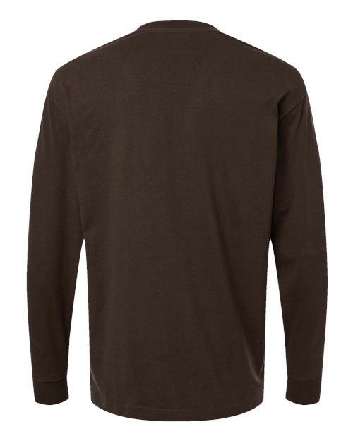 Unisex Super Heavyweight Long Sleeve Pocket Tee - Brown