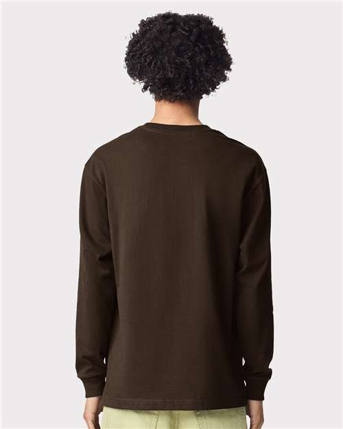 Unisex Super Heavyweight Long Sleeve Pocket Tee - Brown