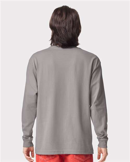 Unisex Super Heavyweight Long Sleeve Pocket Tee - Gravel