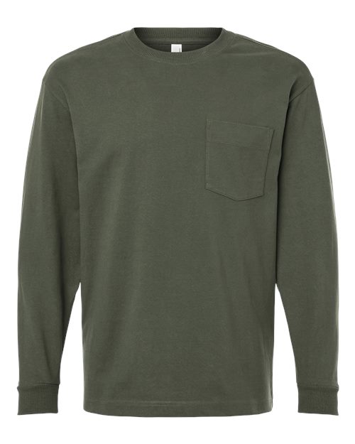 Unisex Super Heavyweight Long Sleeve Pocket Tee - Lieutenant