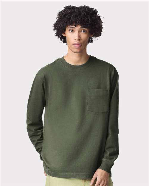 Unisex Super Heavyweight Long Sleeve Pocket Tee - Lieutenant