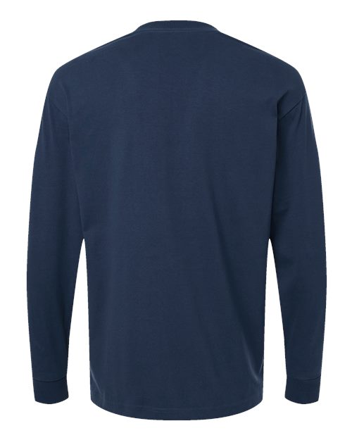 Unisex Super Heavyweight Long Sleeve Pocket Tee - Sea Blue