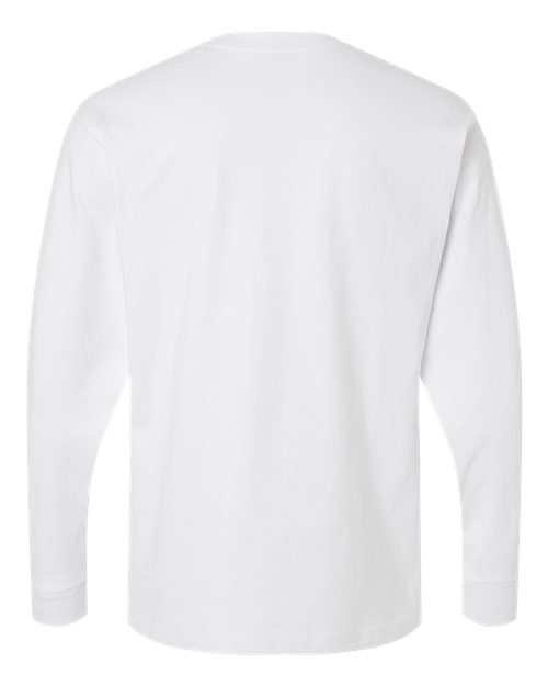 Unisex Super Heavyweight Long Sleeve Pocket Tee - White