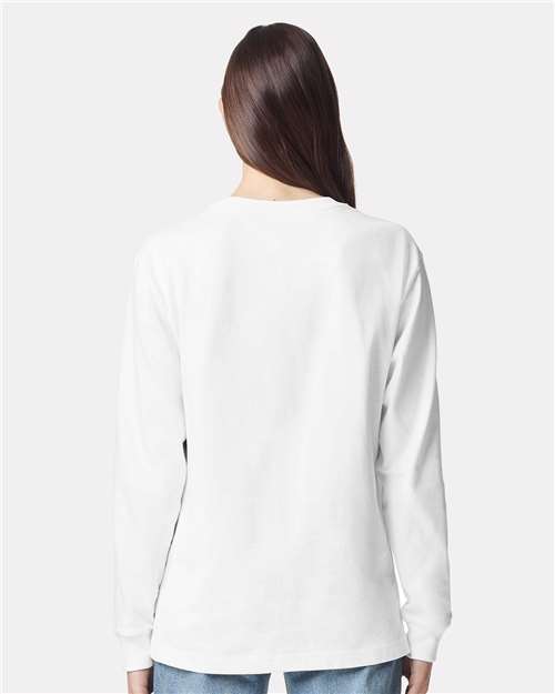Unisex Super Heavyweight Long Sleeve Pocket Tee - White