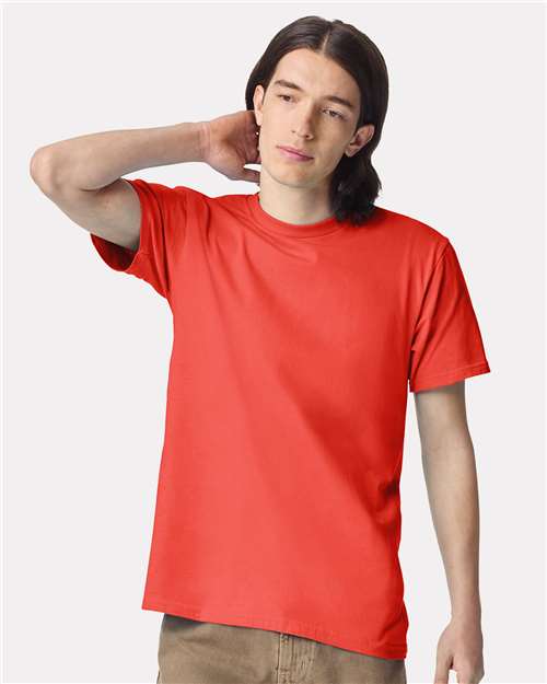 Unisex Fine Jersey Tee - Coral