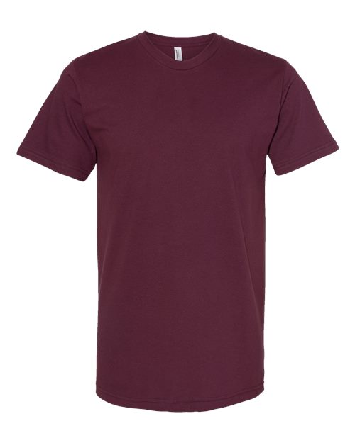 Unisex Fine Jersey Tee - Burgundy