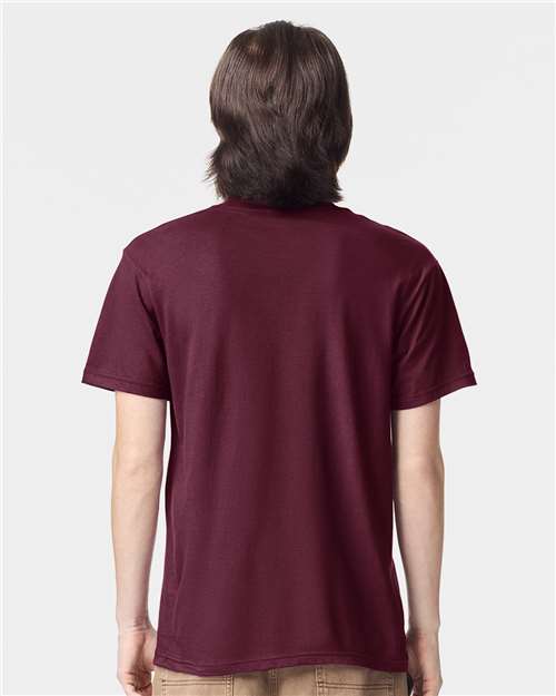 Unisex Fine Jersey Tee - Burgundy