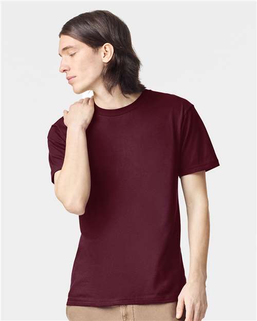 Unisex Fine Jersey Tee - Burgundy