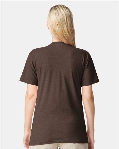 Unisex CVC Tee - Heather Brown