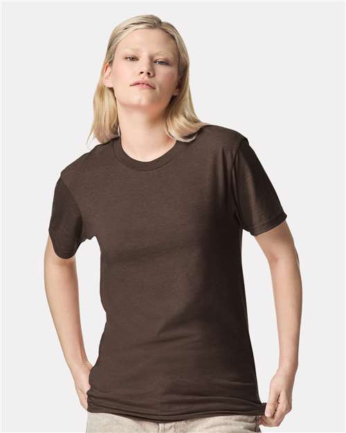 Unisex CVC Tee - Heather Brown