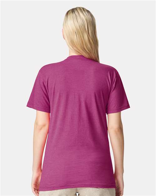 Unisex CVC Tee - Heather Super Pink