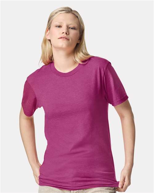 Unisex CVC Tee - Heather Super Pink