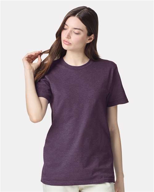 Unisex CVC Tee - Heather Eggplant