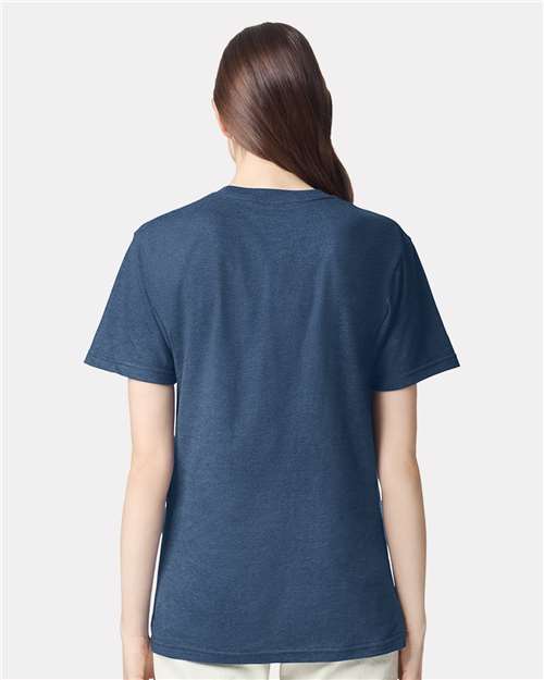 Unisex CVC Tee - Heather Sea Blue