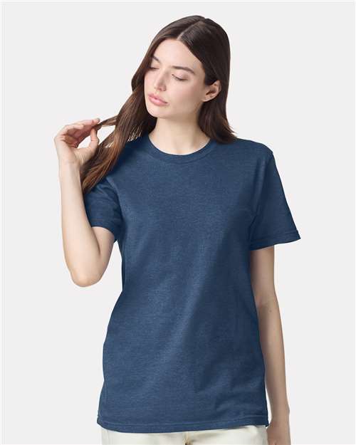 Unisex CVC Tee - Heather Sea Blue