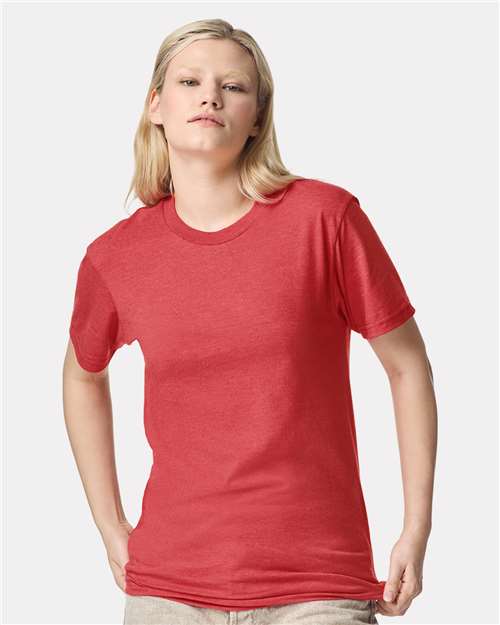 Unisex CVC Tee - Heather Coral
