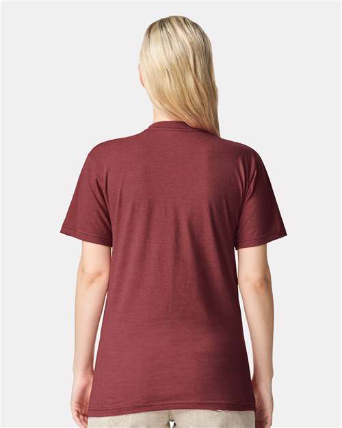 Unisex CVC Tee - Heather Burgundy