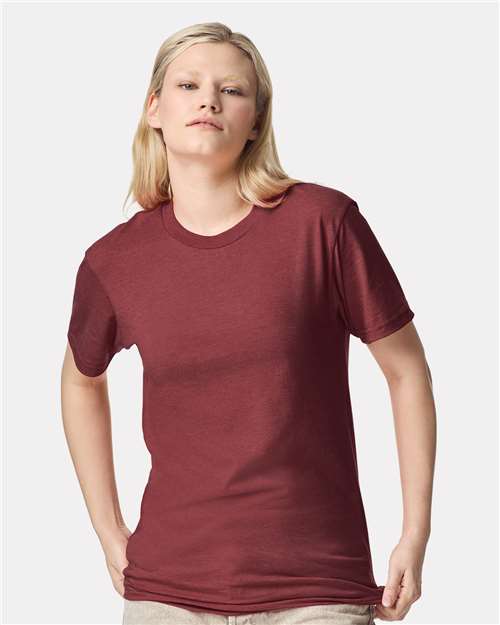 Unisex CVC Tee - Heather Burgundy