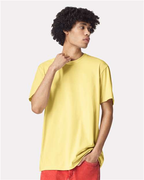 Unisex CVC Tee - Heather Panna Cotta
