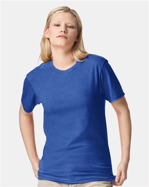 Unisex CVC Tee - Heather Royal Blue