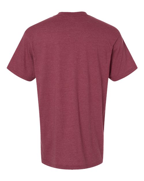 Unisex CVC Tee - Heather Cranberry